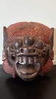 Vintage Indonesian Balinese Wood Carved Barong Devil Mask  Great Condition