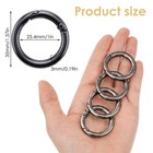 4 Pcs Metal O Ring For Purse Strap 1 Inch Black Key Ring O Ring Spring Rings    
