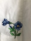 Vintage Costume Shirt Mens 100  Cotton Embroidery Size M White