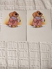 Vintage Unused Greeting Cards Dog cat The Deep End   4  Cards  2  Env Vg Cond