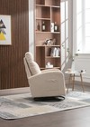 Upholstered Swivel Glider rocking Chair For Nursery In Beige 