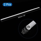 Pvc Pipe Round Rigid Plastic Tube 8 8mm Id 11mm Od 500mm White 2 Pack