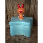Vintage Y2k Powerpuff Girls Blossom Ceramic Star Trinket Jewelry Box