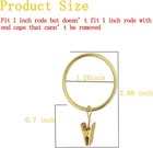 16 Pack Curtain Rings With Clips  Window Clip Rings Curtain Hooks Hangers Clip R