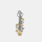 Coach Star Cluster Bag Charm Key Chain Key Ring Silver And Gold Two Tone Cp888
