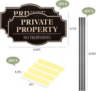 2-pack No Trespassing Signs  11 8 X 6 7 Inches  Private Property Decorative Sign