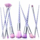 Unicorn Makeup Brush Set With Rainbow Bristles Cosmetic Brushes - 10 Piece Kit