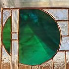 Stained Glass Window Suncatcher  Contemporary Geometric  Textured Clear  Jewels