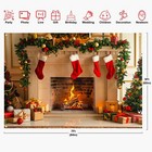 Christmas Backdrop 7x5 Ft Christmas Photography Backdrops Christmas Fireplace   
