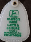 Vintage Keychain John Deere Clifton Park New York Tractor Glows