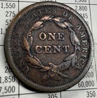 1840 Braided Hair Early Copper Large Cent- Good Details Us Type Coin