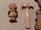 Vintage Lot Of 4 Rubber Squeak Toys Horse Raggedy Ann Hammer Yogi Bear Toy