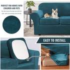 Velvet Plush Sofa Covers Stretch Couch Chair Slipcover Protector   Cushion Cover