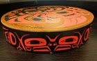 Vtg Clarence Wells Round Drum Tsimshian Haida Bentwood Hoop 