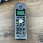 Panasonic Kx-tga600b Cordless Handset With Charging Base Gray Black Phone
