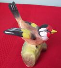 Crown Staffordshire Artist Signed  J  T  Jones Porcelain Goldfinch Bird Figurine