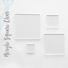 Clear Acrylic Square Blank 1 8  Thick-  pack 25-50-100  Select Size