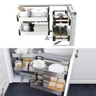 2 Tier Swing Right Blind Corner Cabinet Pull Out Soft Close Kitchen Organizer