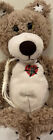 First   Main Tender Teddy Brown Bear Plush Stuffed Animal Red Plaid Heart 12   