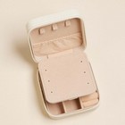 Floral Vegan Leather Travel Jewelry Box Organizer Case