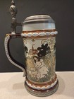 Antique Grman Lidded Beer Stein Mettlach Pc 2901