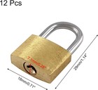 Litoexpe 12 Pieces Mini Locks With Keys  Small Solid Brass Padlock Suitcase Lock