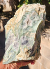 Tri Color Marble Rough Rock Victorville Ca 7 5 x6 5 x4  9 2 Pounds See Video