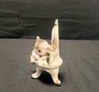 Vintage Sugar Glazed Cat Kitten Sitting On Chair Japan Figurine Ceramic 4 25 