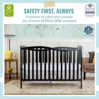Chelsea 5 In 1 Convertible Crib Black Sleigh Design With Adjustable Mattress    