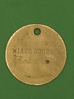 Vtg Wimbledon Tennis Club London Brass Locker Tag No  7 Key Fob  Back Engraved