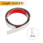 Stainless Steel Molding Trim Self Adhesive  Mirrored Silver  1 Inchx9 8 Feet