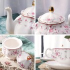 Vintage Porcelain Tea Set For Women Tea Party  Cup And Saucer Set For 6 