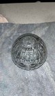 Vintage Glass Powder Jar With Metal Lid