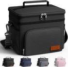 Insulated Lunch Box For Men   Women - Leak-proof Cooler Lunch Bag With 4 Pockets