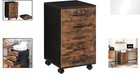 Rustic Brown Mobile File Cabinet With 5 Drawers - Stylish Organization Solution