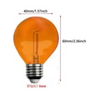 Juzizjmefod G40 Replacement Light Bulbs Orange 1w Shatterproof Plastic Led