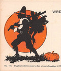 Thanksgiving Halloween Vintage Ink Blotter Advertising Wrenn s Porcelain