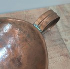 Antique Hand Hammered Copper Oval Footed Bowl W  Scroll Handles 20 5  Long 3 9lb