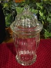 Vintage Antique Indiana Glass Apothecary Pharmacy Jar Heavy Panel Dome Lid Tall