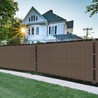 4  5  6  8   Privacy Fence Screen Garden Yard Windscreen Mesh Shade Cover Brown