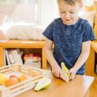 Cutting Fruit Set - Wooden Play Food Kitchen Accessory  Multi - Pretend Play Acc