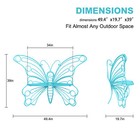 50 Inch Cast Iron Metal Garden Outdoor Bench Butterfly Chair Garden Decor Blue