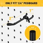 60-piece 2 Inch Extra Thick Pegboard Hooks  Heavy Duty Peg Board Organizer Acces