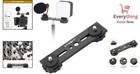 5 Inch Aluminum Flash Bracket Dual Camera Mount With Hot Shoe   Tripod Thread