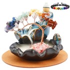 Chakras Backflow Incense Burner  Crystal Tree Incense Waterfall 7 Chakras