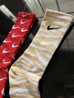 Nike Unisex Crew Socks 2 Pairs Size M Regular Multicolor Cotton Logo