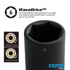 Capri Tools Deep Impact Socket  3 8 In  Drive  6-point  Metric 6 To 24 Mm