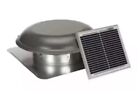 Air Vent 800-cfm Weatherwood Galvanized Steel Solar Power Roof Vent