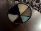 Vintage Stained Glass Double Wheel Brass Kaleidoscope