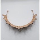 Gold Rhinestone Bridal Tiara Crown Clear Crystal Wedding Princess